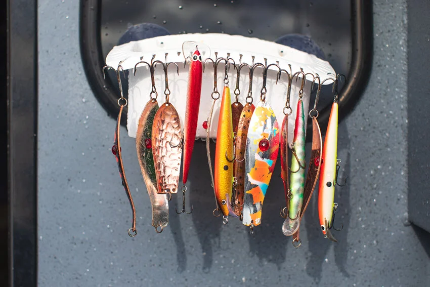 Artificial shrimp lure in clear packaging, showing a reliable lure choice for Snook around docks, mangroves, seawalls, and shoreline cover.