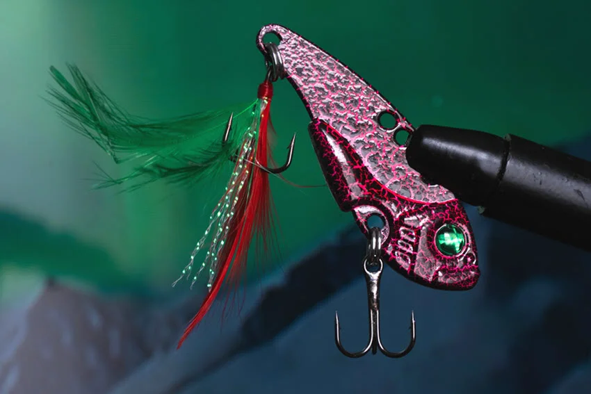 Vivid crankbait lure with lifelike details and sharp treble hooks designed for catching Triggerfish.