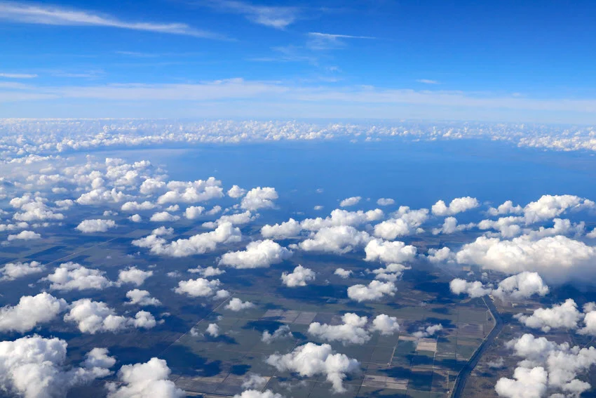 Aerial view of Florida freshwater lakes and wetlands, showing connected habitat where anglers can target Crappie through seasonal patterns.