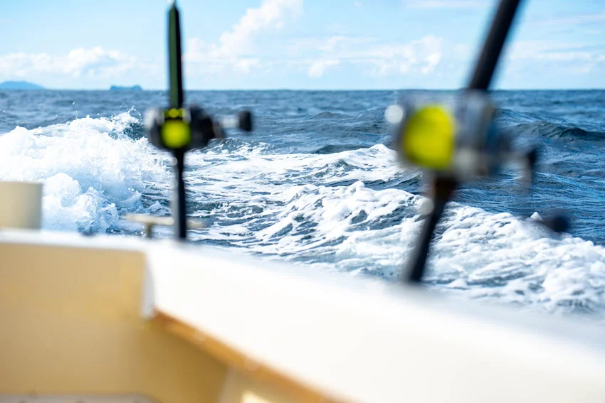 Exciting offshore fishing adventure with deep sea boats and top-quality fishing tackle on a guided fishing tour.